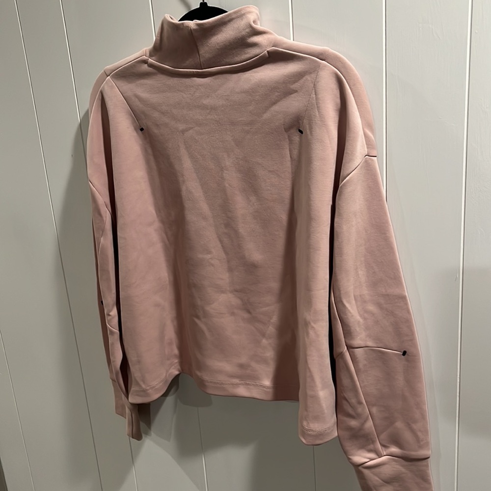Nike Small Rose Pink Cropped Mock Neck Sweatshirt Like New - Picture 5 of 7